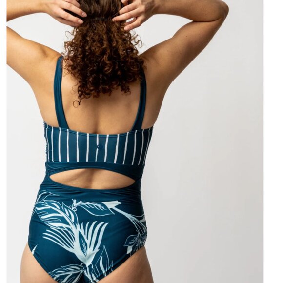 Nani Solstice Patchwork colorblock One Piece Swimsuit SZ XL - Picture 4 of 12